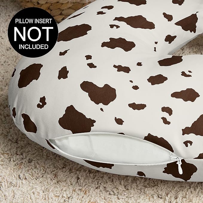 Sweet Jojo Designs Western Cow Print Boy Girl Gender Neutral Nursing Pillow Cover Baby Breastfeeding Slipcover Infant Newborn Nursery Bottle Pillowcase (Pillow NOT Included) - Ivory Wild West Cowboy