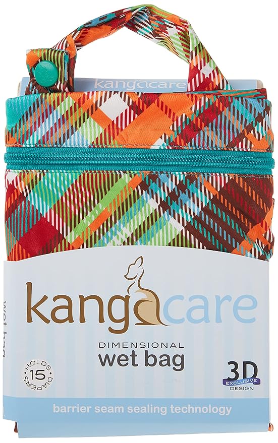 Kanga Care Wet Bag Seam Sealed Waterproof 3D Dimensional for Baby Cloth Diapers, Travel, Beach, Pool, Gym, Swim | Quinn