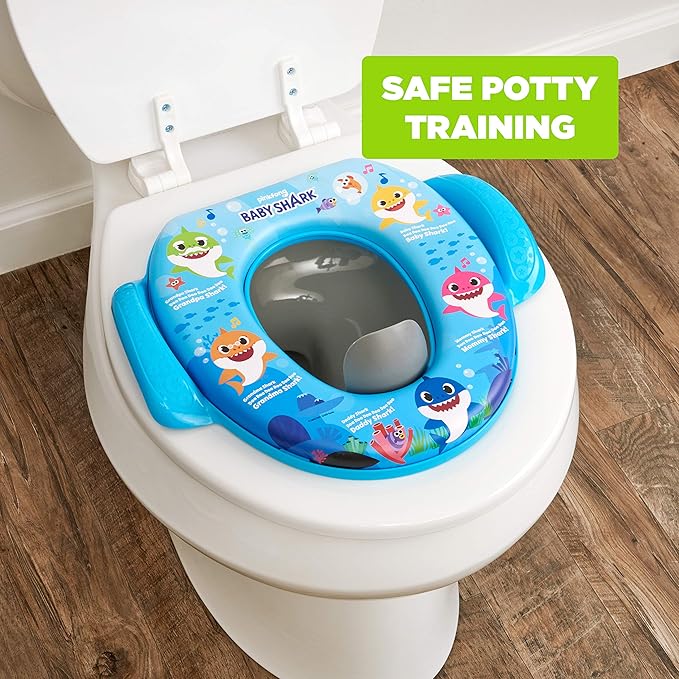 Nickelodeon Baby Shark "Sharktastic" Soft Potty Training Seat - Soft Cushion, Baby Potty Training, Safe, Easy to Clean