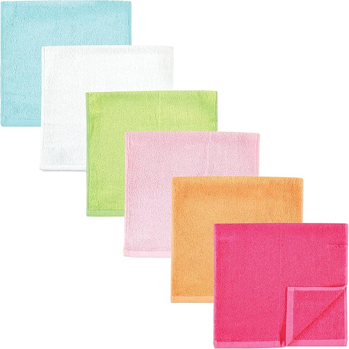 Hudson Baby Unisex Baby Rayon Burpcloth 6pk, Tropical, One Size