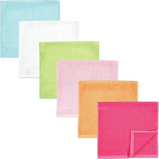 Hudson Baby Unisex Baby Rayon Burpcloth 6pk, Tropical, One Size