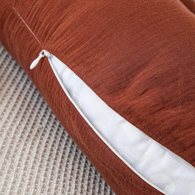 TADO MUSLIN Nursing Pillow Cover 2-Pack, 100% Organic Cotton Muslin Breastfeeding Pillow Covers, Hidden Zipper, Fits Standard U-Shaped Nursing Pillows, Machine Washable, Unisex Neutral Soft and Cute