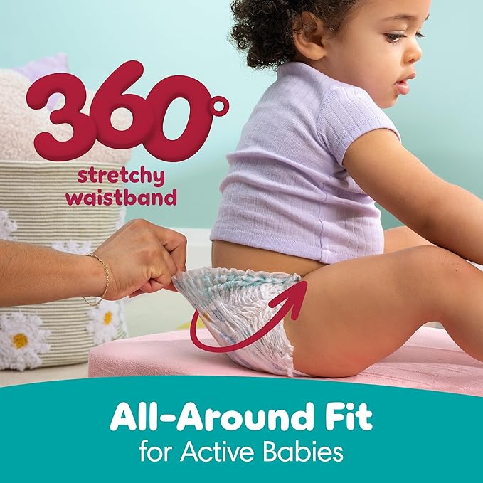 Pampers Diapers - Cruisers 360 - Size 7, 88 Count, Babyproof up to 100% Leakproof Pull-On Diaper