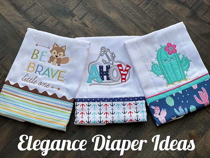 Prefold Cloth Diaper Regular 4x6x4 6 Pack 100% Cotton (White)