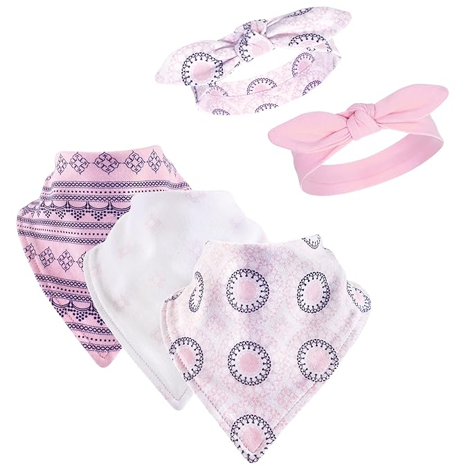 Yoga Sprout Bandana Bib & Accessory Set, 5 Piece, Ornamental