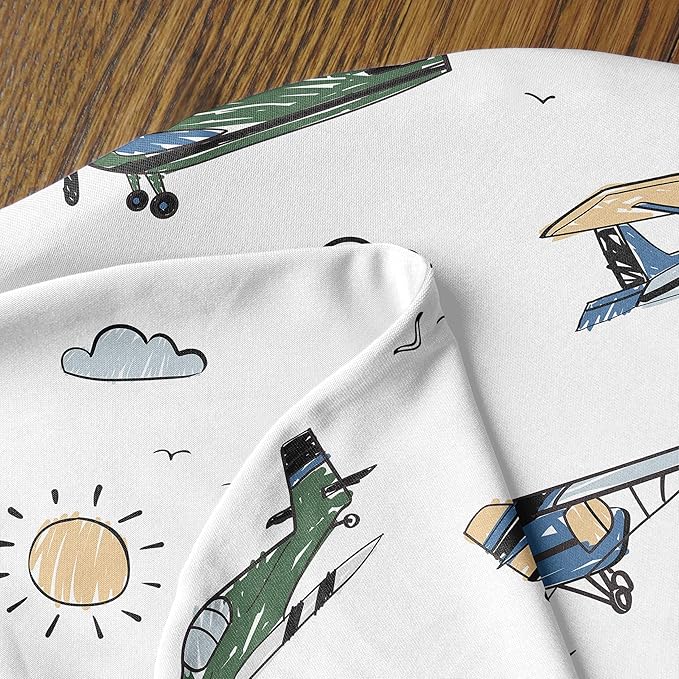 Sweet Jojo Designs Green Vintage Airplane Boy Nursing Pillow Cover, Baby Breastfeeding Slipcover for Infant, Newborn, Nursery, Bottle or Breast Feeding Pillowcase (Pillow NOT Included) Transportation