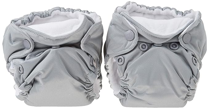 Kanga Care Lil Joey Newborn All in One AIO Cloth Diaper (2pk) Platinum 4-12lbs