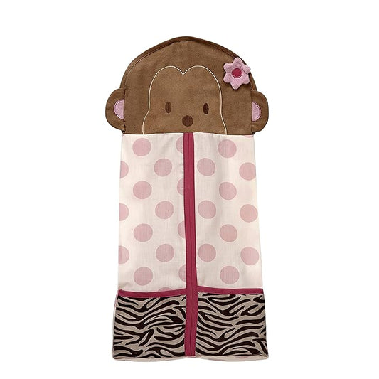 Carter's Jungle Collection Nursery Diaper Stacker, Pink/Lime/Brown/Tan