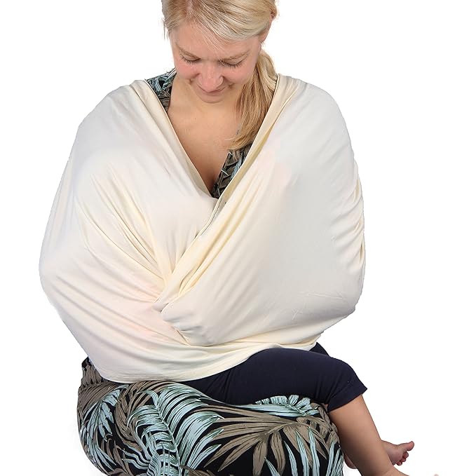 NeoTech Care Baby Nursing Cover Breastfeeding Scarf | Soft Fabric (Blue)