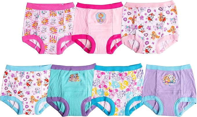 Paw Patrol Girls' Toddler Potty Training Pants With Chase, Skye & More With Success Chart & Stickers Size 18, 2t, 3t, 4t