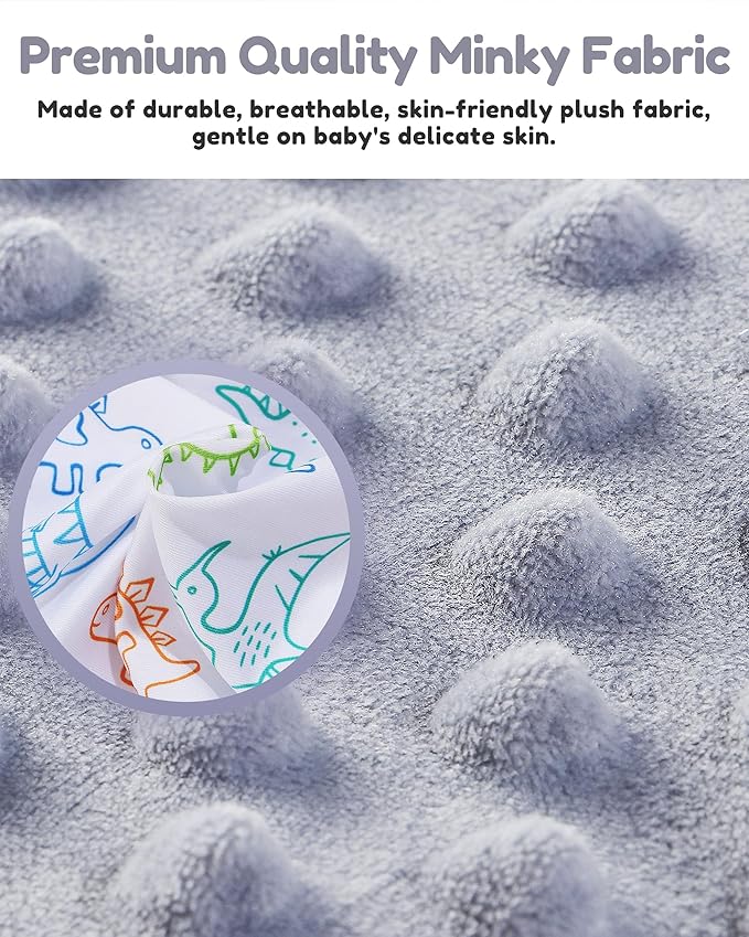 BOMOLOUR Seat Cover Compatible with Bumbo and Nuby Seat, Removable Breathable Baby Floor Seat Cover for Boys and Girls, Seat Not Included (Gray Dinosaur)