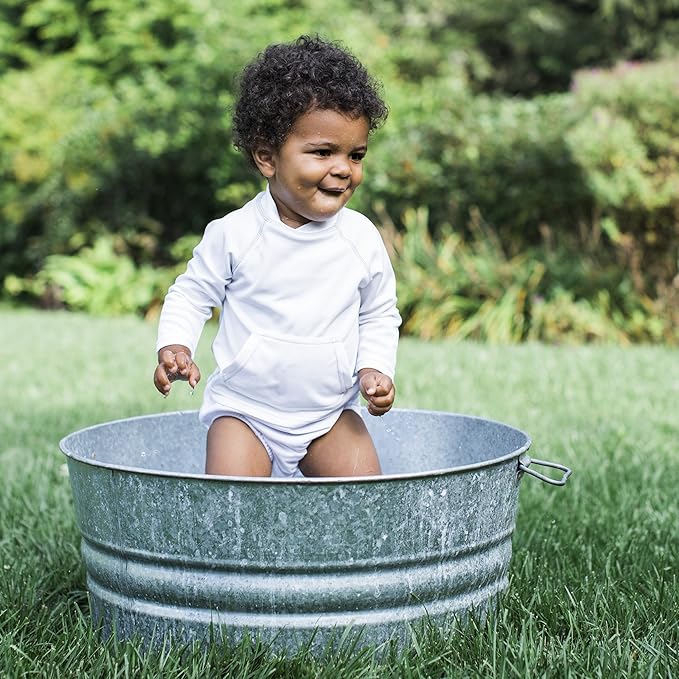 green sprouts Baby Ultimate Reusable Snap Swim Diaper, New White, 12-18 Months