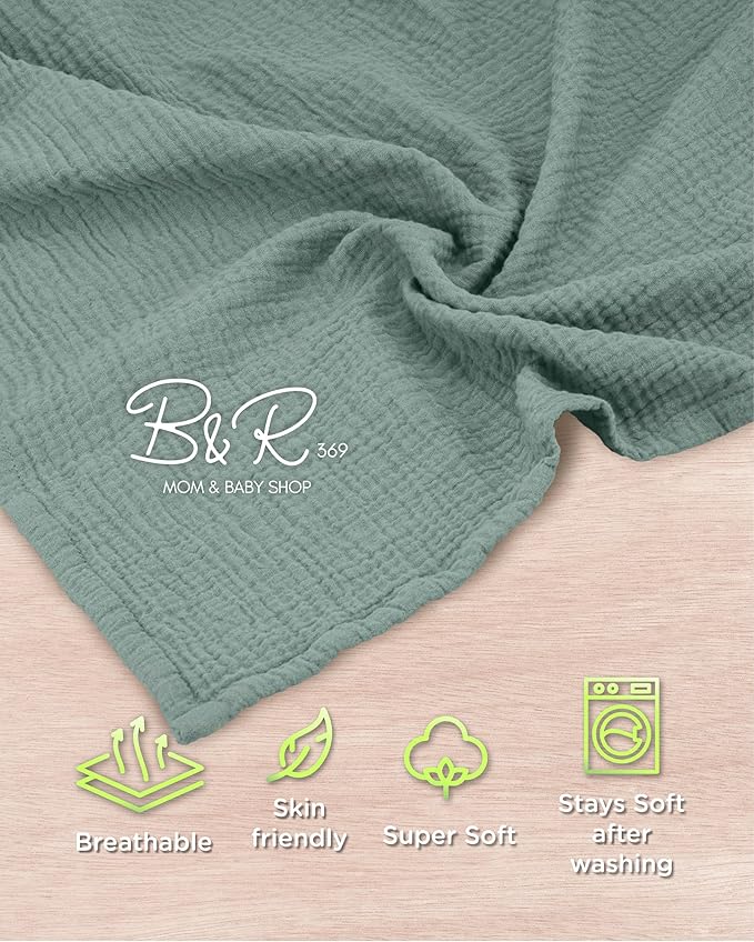Nursing Cover for Baby Breastfeeding & Pumping -Breathable Privacy Nursing Covers with Arch Neckline for Mom -Soft Cotton Multi-use Nursing Apron -Carseat Canopy(Light Green)