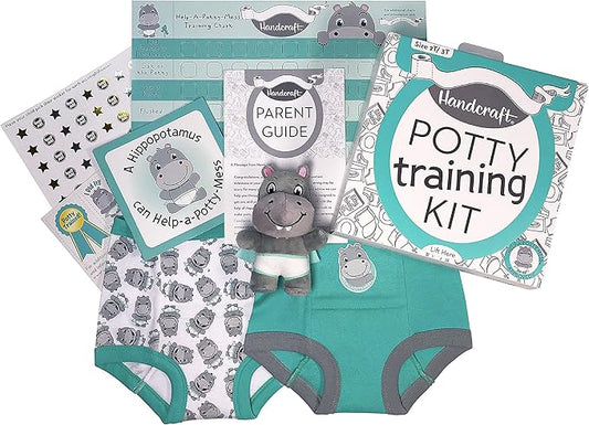 Handcraft Potty Training Kit for Toddlers, Includes parent guide, Training Pants and more, Teal, size 2T/3T