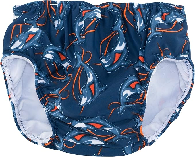 SunBusters Boy's Reusable Swim Diapers, Smoky Orca, Large