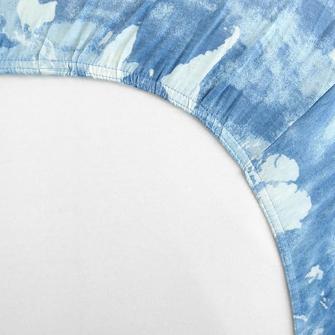 HonestBaby Boys Organic Cotton Changing Pad Cover, Watercolor World, One Size (Pack of 2)