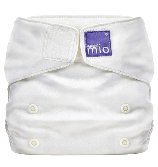 Bambino Mio, Miosolo Classic All-in-One Reusable Cloth Diaper, Adjustable Size, Eco Chemical Free Diaper, Marshmallow
