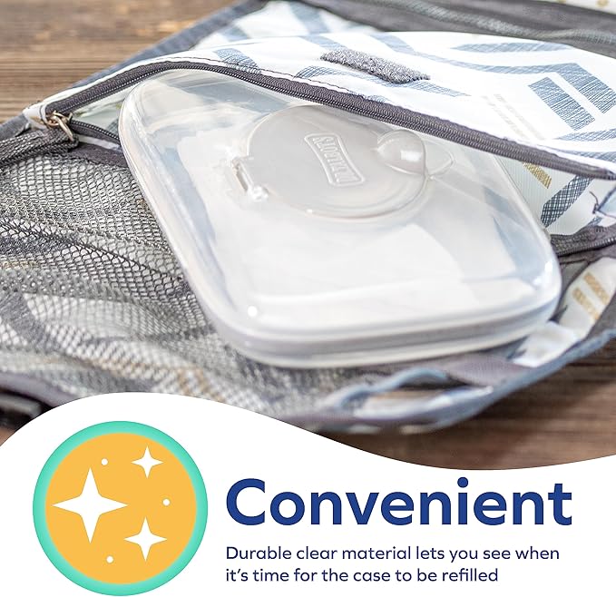 Dr. Talbot's Deluxe Baby Wipes Dispenser for Travel, Grey (Pack of 2)