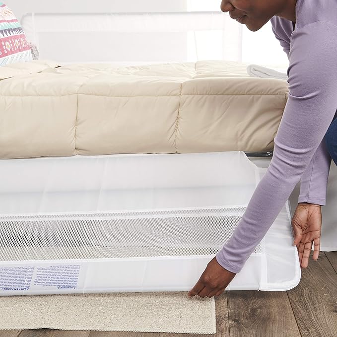 Regalo Swing Down Double Sided Bed Rail Guard, with Reinforced Anchor Safety System(Pack of 2) & Swing Down Bed Rail Guard, with Reinforced Anchor Safety System