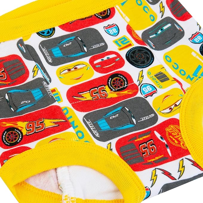 Disney Boys' Pixar Cars Toddler Potty Training Pant & Brief Combo Option, Stickers & Tracking Chart in Sizes 18m, 2t, 3t, 4t