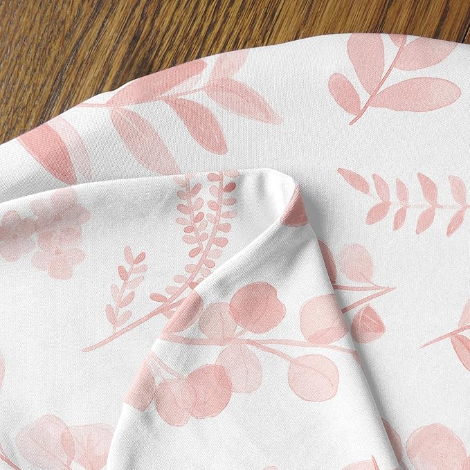 Sweet Jojo Designs Blush Pink White Floral Leaf Girl Nursing Pillow Cover Baby Breastfeeding Slipcover Infant Newborn Nursery Bottle Breast Feeding Pillowcase (Pillow NOT Included) Bohemian Watercolor