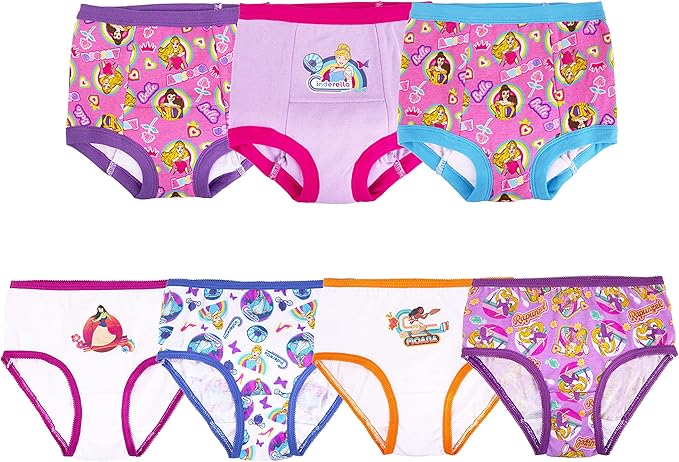 Disney girls Princess Toddler Potty Training Pant and Starter Kit Includes Stickers & Tracking Chart Sizes 2t, 3t, 4t
