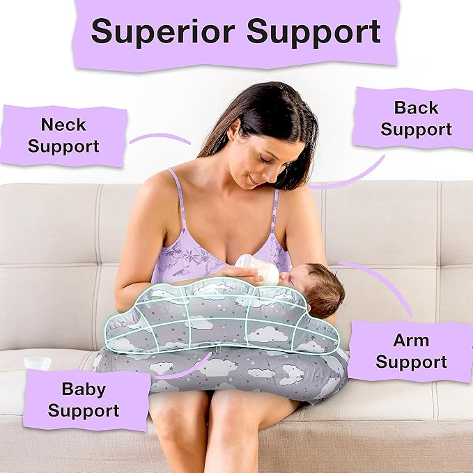 PILLANI Baby Shower Gifts: Nursing Pillow for Breastfeeding & Diaper Bag - Baby Registry Search
