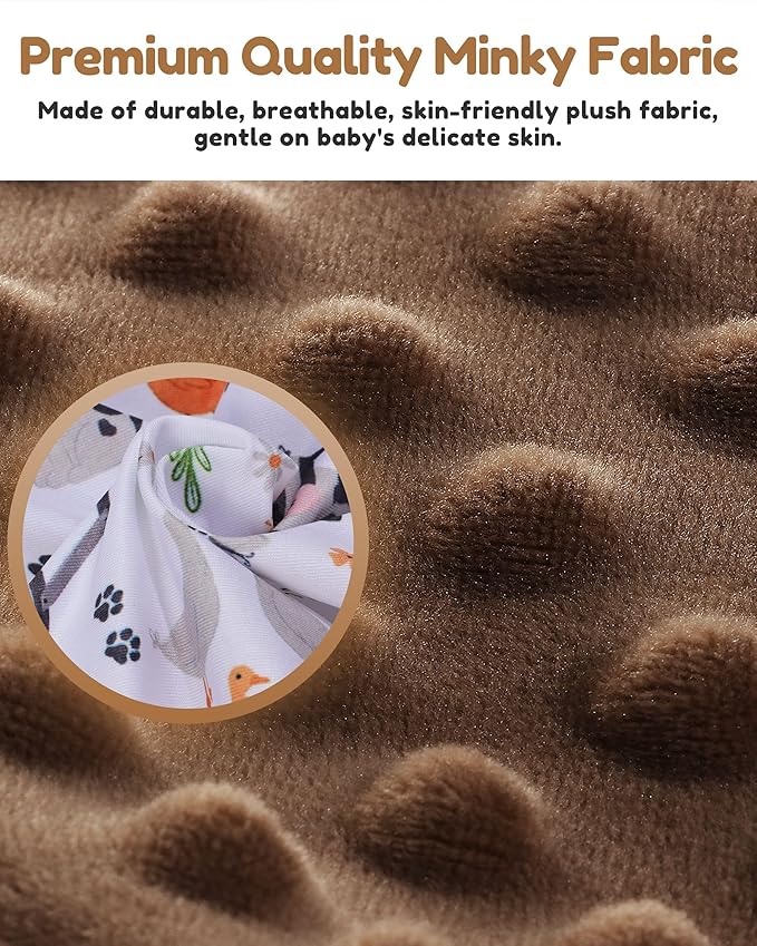 BOMOLOUR Seat Cover Compatible with Bumbo and Nuby Seat, Removable Breathable Baby Floor Seat Cover for Boys and Girls, Seat Not Included (Brown Farm)