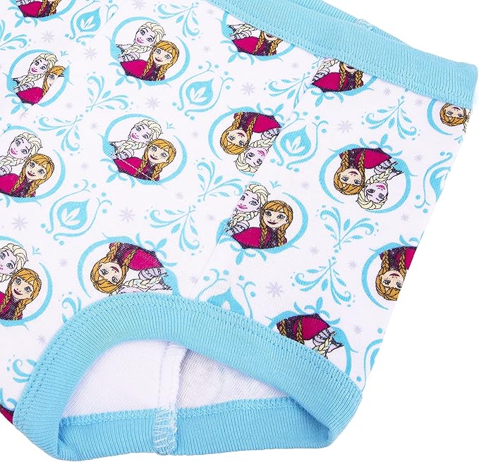 Disney Girls' Frozen Toddler Girls 7-pk Potty Training Pants With Success Tracking Chart and Stickers Sizes 2t, 3t, 4t