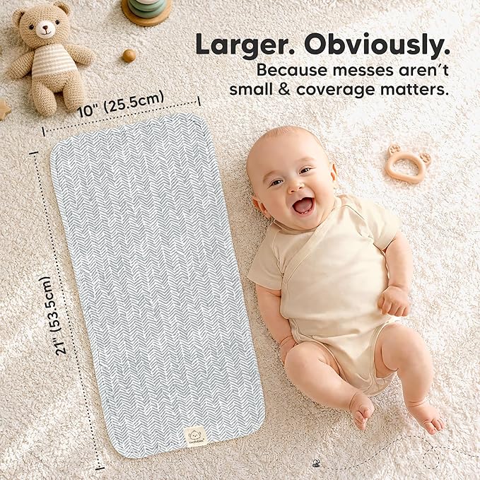 KeaBabies Organic Muslin Burp Cloths Baby Boy, Girl – 5-Pack 100% Cotton Muslin Burping Cloths for Babies, Newborn, 21x10 Large & Absorbent Spit Up Rags, Baby Washcloth, Infant Towels (Nordic)