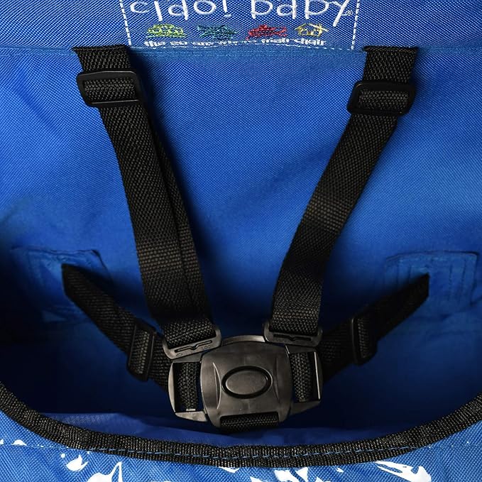 ciao! baby Portable High Chair for Travel, Fold Up High Chair with Tray, Blue