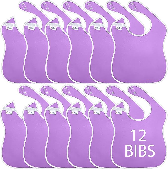 Large Waterproof Baby Bibs for 1-4 years old – Lightweight, Soft & Durable Bibs for Girls and Boys