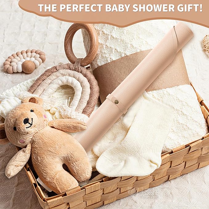 Portable Baby Diaper Changing Mat,Soft Faux Leather, Wipeable & Easy to Clean,for Home or Travel, Waterproof, with Storage Strap,Easily Put into Diaper Bag,30 x 17 in (Beige & Coffee)