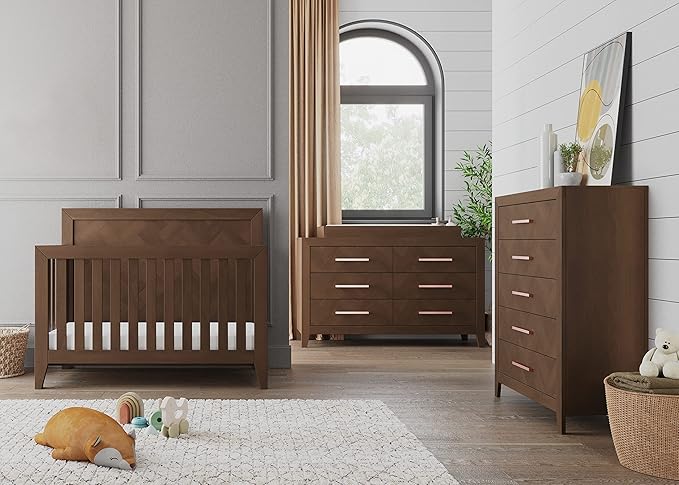Child Craft Universal Changing Table Topper, Convert Dresser into a Changing Table Surface, Securely Attaches, Non-Toxic, Baby Safe Finish (Toasted Chestnut)