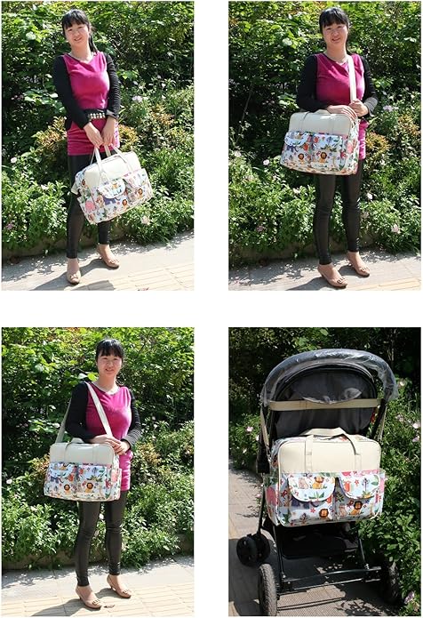 Kamay's Mummy Shoulder Bag Diaper Bag Chic Nappy Changing Bag Tote/Messenger Style Large with Changing Mat, Adjustable Straps