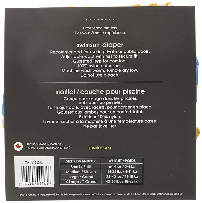 Kushies Swim Diaper, Goldfish Print, Large