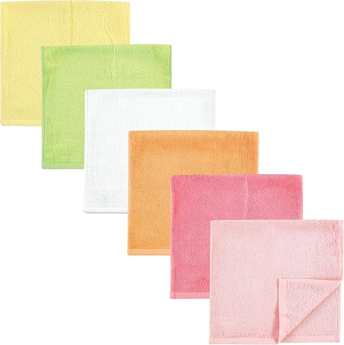 Hudson Baby Unisex Baby Rayon Burpcloth 6pk, Citrus, One Size