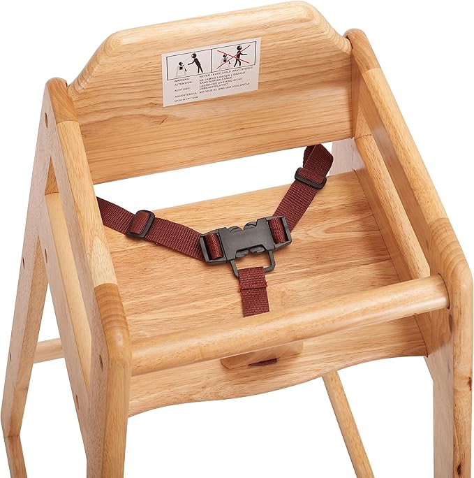 Seating Ready-to-Assemble Restaurant Wood Bar Height High Chair, Baby Highchairs, Durable Dining Feeding Chair with Steps, High Chairs for Babies and Toddlers, Number 04