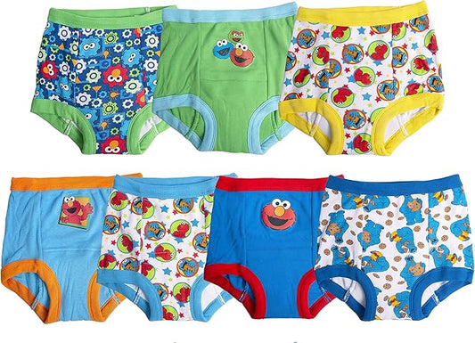 Sesame Street Unisex Toddler Potty Training Pants with Elmo, Cookie Monster and Big Bird with Stickers & Success Chart