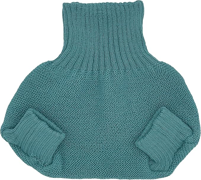 EcoAble Merino Wool Diaper Cover – Organic Overnight Knit Cover | Breathable Natural Fiber | Ideal for Fitted Cloth Diapers (EU98-104, Lagoon)