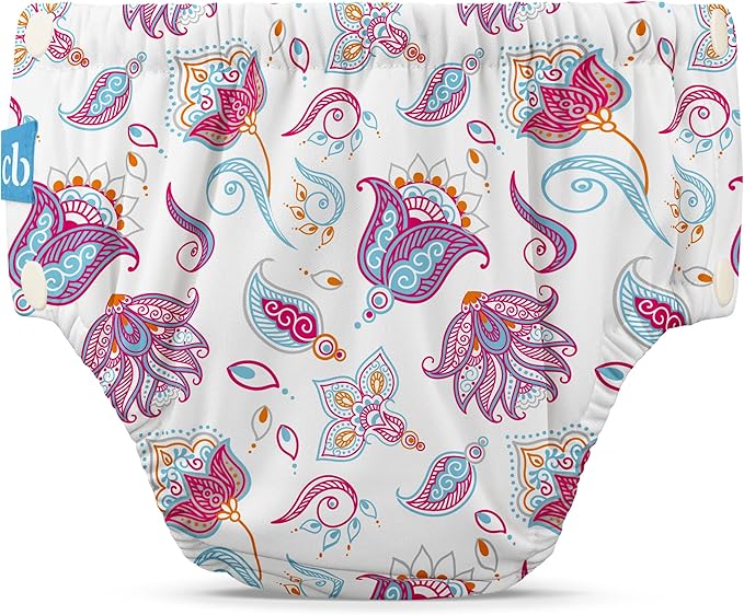 Charlie Banana Reusable Potty Training Underwear with Snaps, Designed to minimize Accidents, Cotton Bliss, Size XL (28-41 lbs)