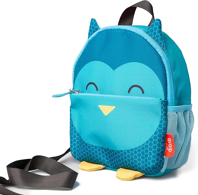 Diono Owl Character Kids Mini Back Pack Toddler Leash & Harness for Child Safety, with Padded Shoulder Straps for Child Comfort