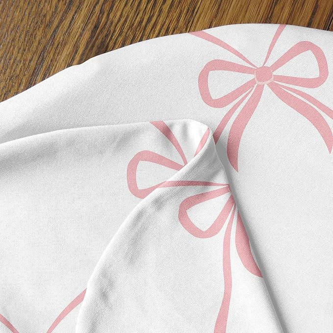 Sweet Jojo Designs Baby Nursing Pillow Cover (Pink Bows) for Girls, Infant/Newborn Nursery, Bottle Breastfeeding Slipcover, Breast Feeding Pillowcase - Pillow NOT Included (for Ballerina Collection)