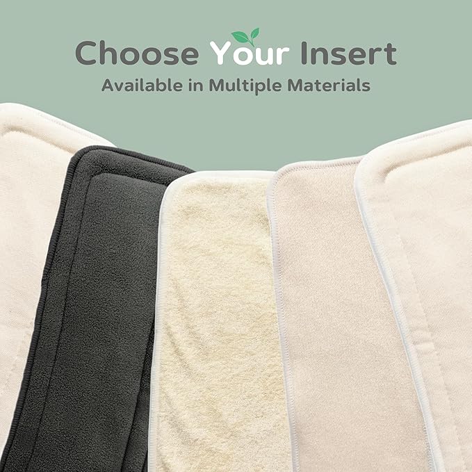 Cloth Diaper Inserts – 14 Pack Reusable 4 Layer Liners for Pocket Diapers – Washable, Absorbent, and Breathable for Babies and Toddlers (Terry Comfort)