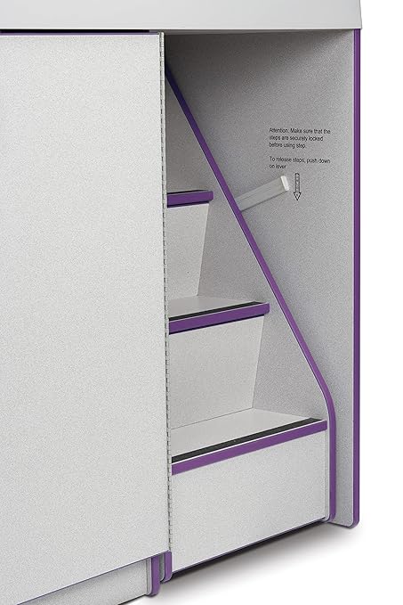 5148JC004 Diaper Changer with Stairs, Right, Purple