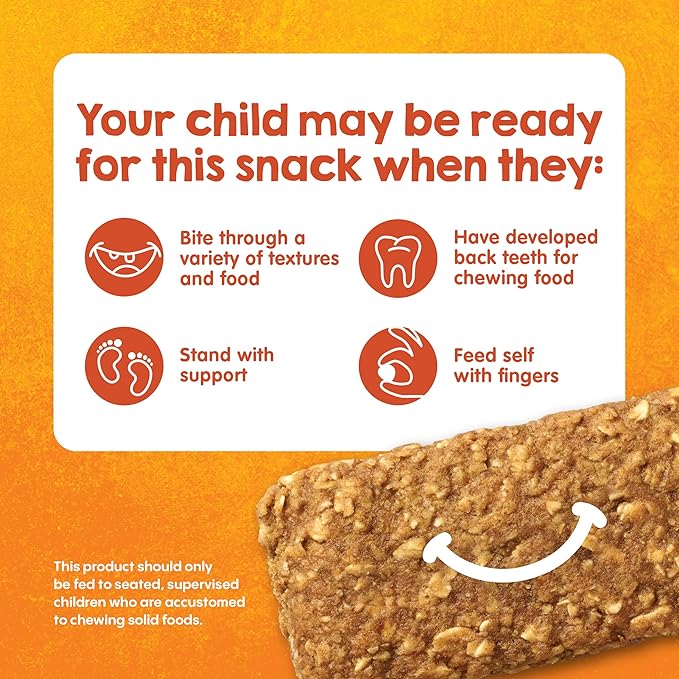 HAPPYTOT Organics Fiber & Protein Soft-Baked Oat Bars Organic Toddler Snack Banana & Carrot, 0.88 Ounce Bars, 5 Count Box (Pack of 6)