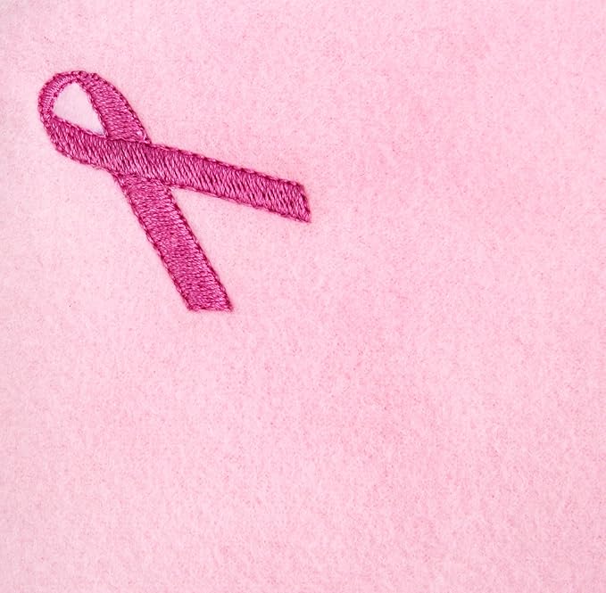 The Breast & Chest Buddy - Seatbelt Cushion for Mastectomy and Breast Reconstruction Sites - Solid Pink with Breast Cancer Ribbon