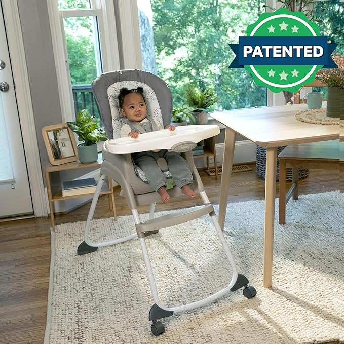 Ingenuity Full Course 6-in-1 High Chair - Baby to 5 Years Old, 6 Convertible Modes, 2 Dishwasher Safe Trays - Astro, 13108