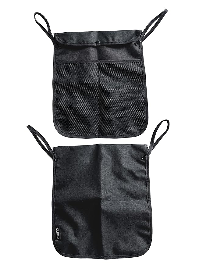 2 PCS PACK Umbrella Stroller Organizer, Black & Sky Blue, Holds water bottles, extra diapers wipes, toddler sweat shirt (Black+Sky Blue)