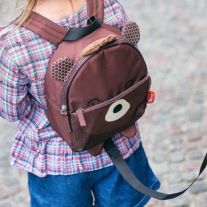 Diono Bear Character Kids Mini Back Pack Toddler Leash & Harness for Child Safety, with Padded Shoulder Straps for Child Comfort